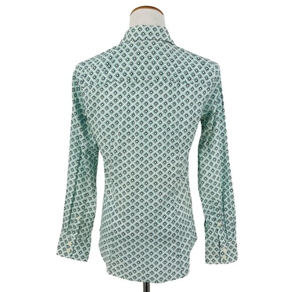 J.Crew “The Perfect Shirt” Vintage Inspired Geometric Print Button-Down Long Sle - Picture 3 of 8